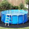 vidaXL Pool Bundark Sort Ø 306 cm Polyester geotekstil