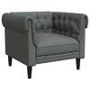 vidaXL Chesterfield sofa stol Mørkegrå 78.5 x 74.5 x 74.5 cm Stof