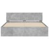 vidaXL sengeramme med sengegavl 140x200 cm betongr&aring;