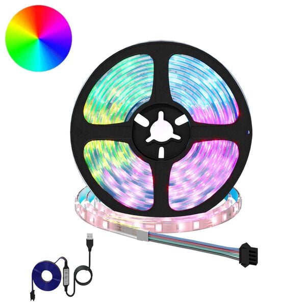 vidaXL LED Strip 2 pcs Sort og Gennemsigtig 4000 mm Kobber og plastik