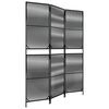 vidaXL rumdeler 3 paneler polyrattan sort