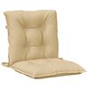 vidaXL stolehynder med lav ryg 2 stk. 100x50x7 cm stof beige