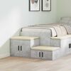 vidaXL Opbevaringsskab 2 pcs Beton Gr&aring; 108 x 41 x 40 cm