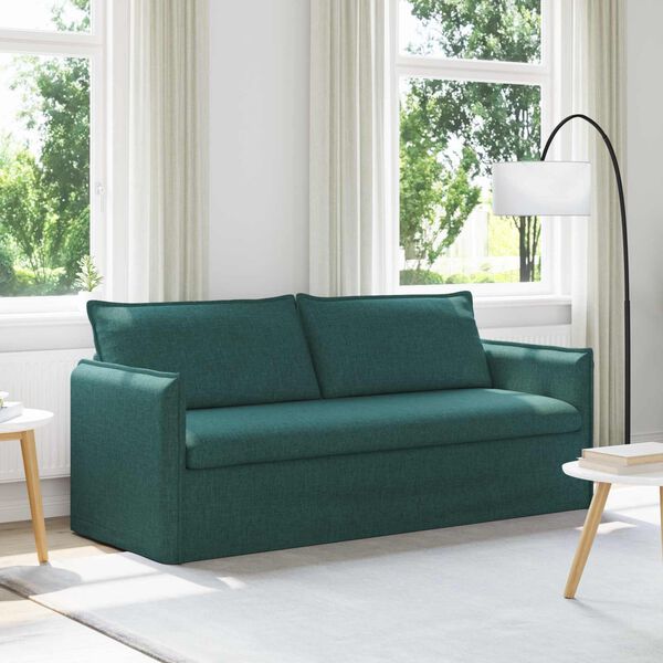 vidaXL Sofa M&oslash;rkegr&oslash;n 196 x 82 x 85 cm Stof