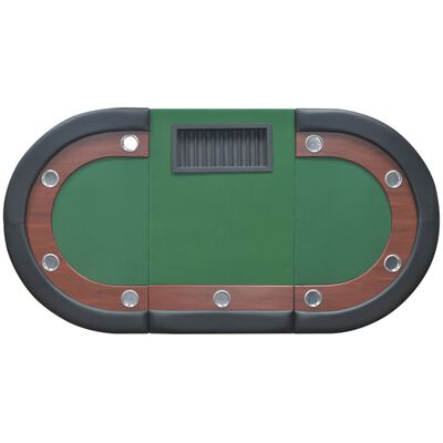 vidaXL 10 pers. pokerbord med dealerområde og jetonholder grøn