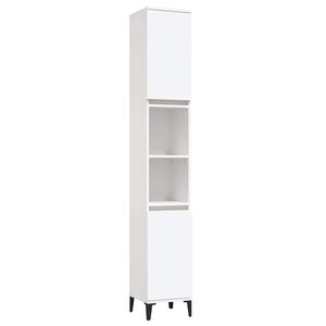 vidaXL badev&aelig;relsesskab 30x30x190 cm konstrueret tr&aelig; hvid