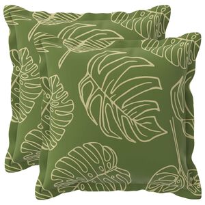 vidaXL Pudebetr&aelig;k 2 stk. HOUTEN Bladdesign 30 x 30 cm Polyester