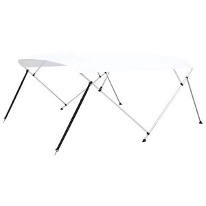 vidaXL biminitop med 4 buer 243x(230-244)x137 cm hvid