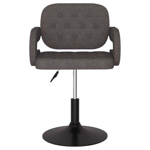 vidaXL drejelig spisebordsstol stof gr&aring;brun