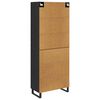 vidaXL Highboard 2 pcs Sort eg 69,5 x 34 x 180 cm Ingeni&oslash;rtr&aelig; og glas