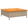vidaXL havebord 70x70x25 cm rattan og massivt akacietr&aelig; beige