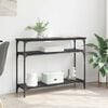 vidaXL Konsolbord med hylde Sort eg 100 x 29 x 75 cm Konstrueret tr&aelig;