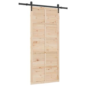 vidaXL Skyded&oslash;r 80 x 208 cm Massivt fyrretr&aelig; Naturfarvet