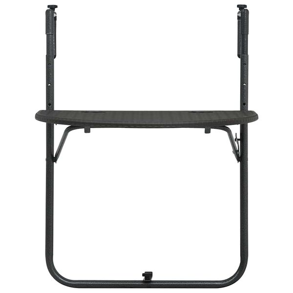 vidaXL hængende altanbord 60 x 64 x 83,5 cm plastik rattanlook brun