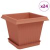 vidaXL Plantepotter 24 stk. Mursten R&oslash;d Plastik
