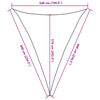 vidaXL solsejl 160 g/m&sup2; 5x6x6 m HDPE hvid
