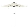 vidaXL parasol med stålstang 225x225x212 cm hvid