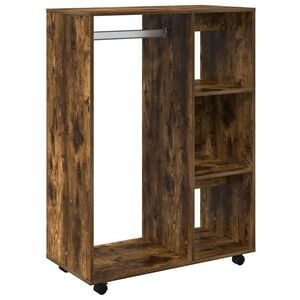 vidaXL kl&aelig;deskab 80x40x110 cm konstrueret tr&aelig; r&oslash;get egetr&aelig;sfarve