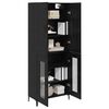 vidaXL Highboard Sort eg 69,5 x 34 x 180 cm Konstrueret tr&aelig;