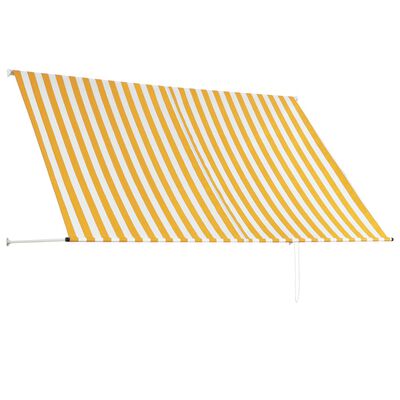 vidaXL foldemarkise 250x150 cm gul og hvid