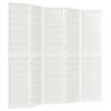 vidaXL 5-panels rumdeler 200x170 cm foldbar japansk stil hvid