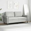 vidaXL 2-personers sofa 140 cm fl&oslash;jl lysegr&aring;