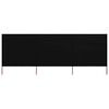 vidaXL 3-panels l&aelig;sejl 400x120 cm stof sort