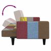 vidaXL 2-personers sovesofa med fodskammel stof patchwork