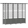 vidaXL H&aelig;vet Bed med Trellis og Tag Lysegr&aring; 202 x 40 x 136 cm PP