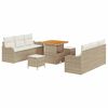 vidaXL Havesofa S&aelig;t 9 stk. 8-Antal s&aelig;der Beige og creme