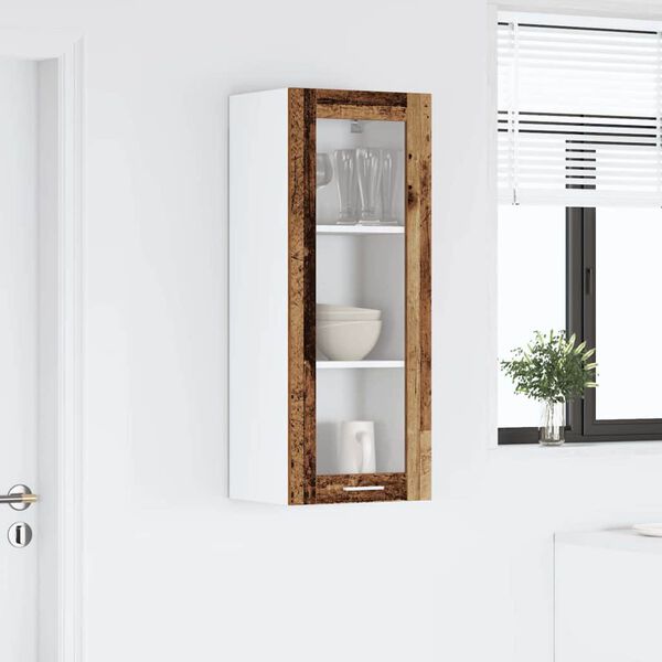 vidaXL H&aelig;ngeskab med d&oslash;r Gammelt tr&aelig; 40 x 31 x 100 cm Konstrueret tr&aelig;