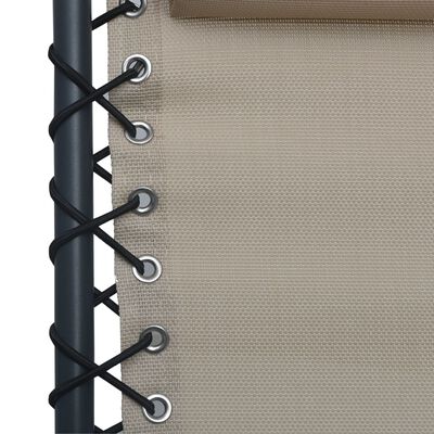vidaXL foldbar havestol textilene gråbrun