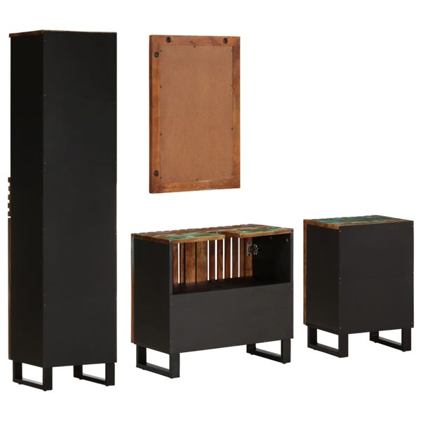 vidaXL m&oslash;bels&aelig;t til badev&aelig;relse 4 dele massivt akacietr&aelig;