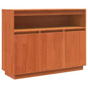 vidaXL Sideboard Voks brun 104,5 x 34 x 80 cm Massiv fyrretr&aelig;