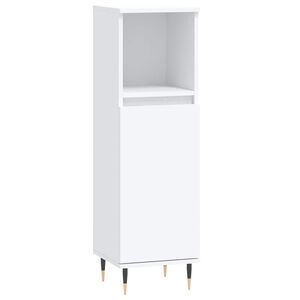 vidaXL badev&aelig;relsesskab 30x30x100 cm konstrueret tr&aelig; hvid