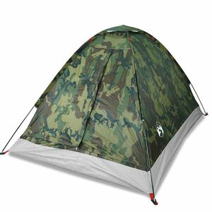 vidaXL 4-personers campingtelt vandt&aelig;t kuppel camouflage