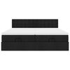 vidaXL osmannisk sengeramme med madrasser 200x200 cm stof sort