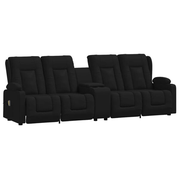 vidaXL 4-personers massagestol m. kopholdere kunstlæder sort