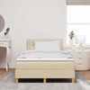 vidaXL Box spring seng med madras Creme 120 x 200 cm Stof