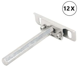 vidaXL flydende hyldekn&aelig;gte 12 stk. usynlige &Oslash;12x100 mm kulstofst&aring;l
