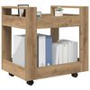 vidaXL Kontortrolley Artisan Egetræ 60 x 45 x 60 cm Konstrueret træ