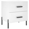 vidaXL sengebord 40x35x47,5 cm konstrueret tr&aelig; hvid