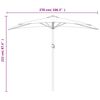 vidaXL altanparasol med aluminiumsstang 270x144x222 cm halv sort