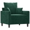 vidaXL l&aelig;nestol 60 cm velour lysegr&oslash;n