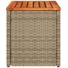 vidaXL haveborde 2 stk. 55x34x37 cm polyrattan og massivt træ beige