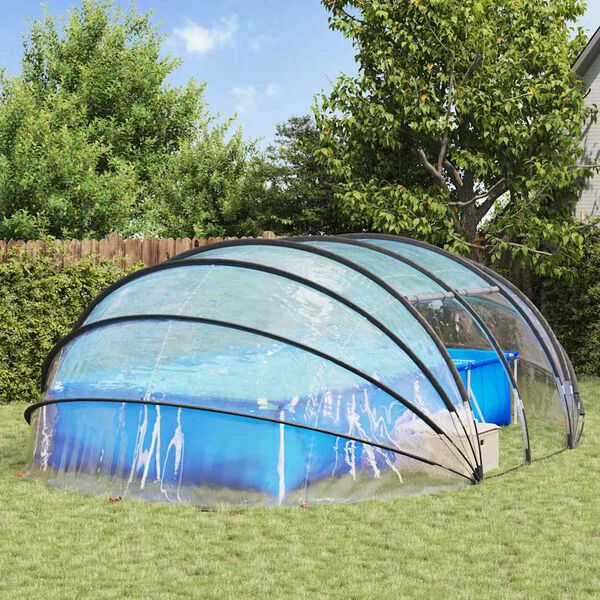 vidaXL Pooltelt Dome Transparent 538 x 440 x 204 cm PVC
