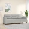 vidaXL 3-personers sofa 180 cm mikrofiberstof lysegr&aring;