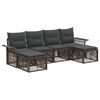 vidaXL Havesofa S&aelig;t 6 stk. Gr&aring; polyrattan