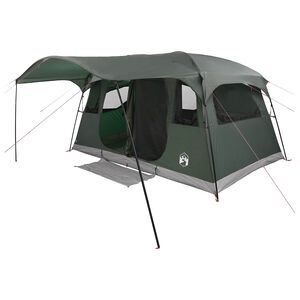 vidaXL Tunneltelt Army Gr&oslash;n 366 x 244 x 198 cm Polyester og St&aring;l