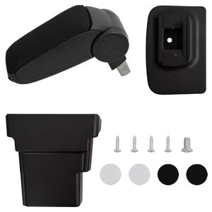 vidaXL arml&aelig;n til bil 17x32x(37-53) cm ABS sort